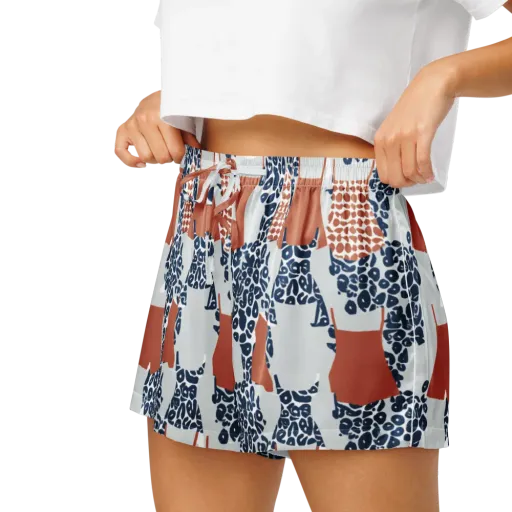 Indigo Apron on a Women's Pajama Shorts