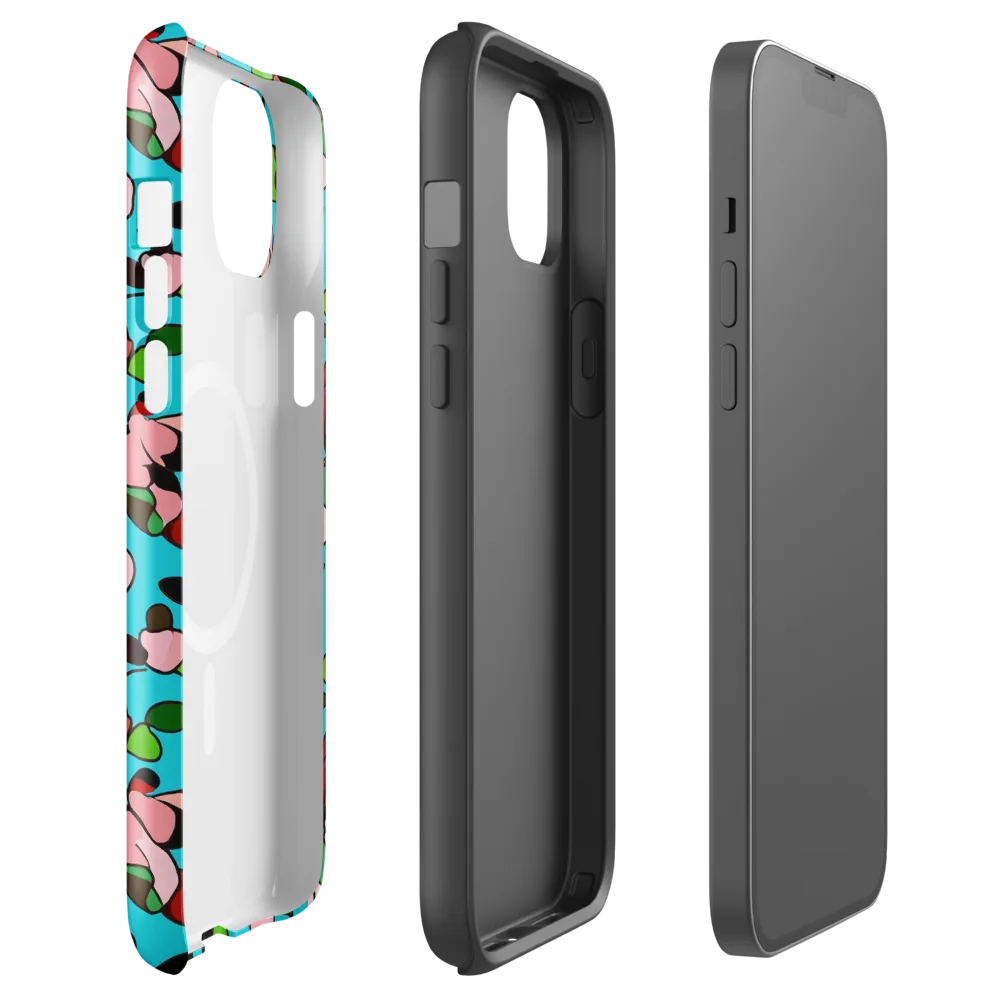 Turquoise Bloom Flight on MagSafe Tough Case for iPhone® — Front