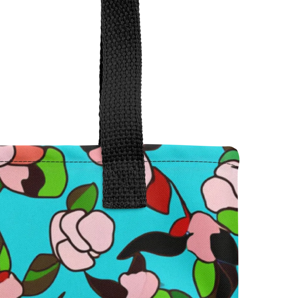 Turquoise Bloom Flight on Tote Bag — Product details