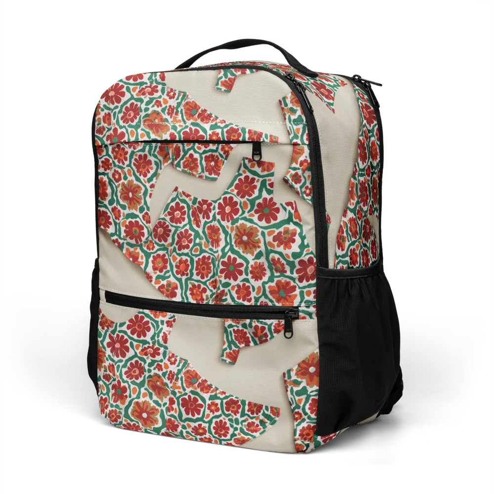 Carmine Garden on Utility Backpack — Left Front