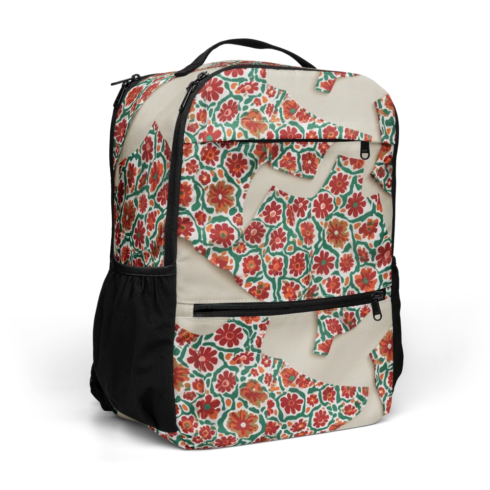 Carmine Garden on Utility Backpack — Right Front