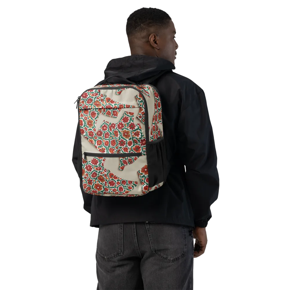 Carmine Garden on Utility Backpack — Back