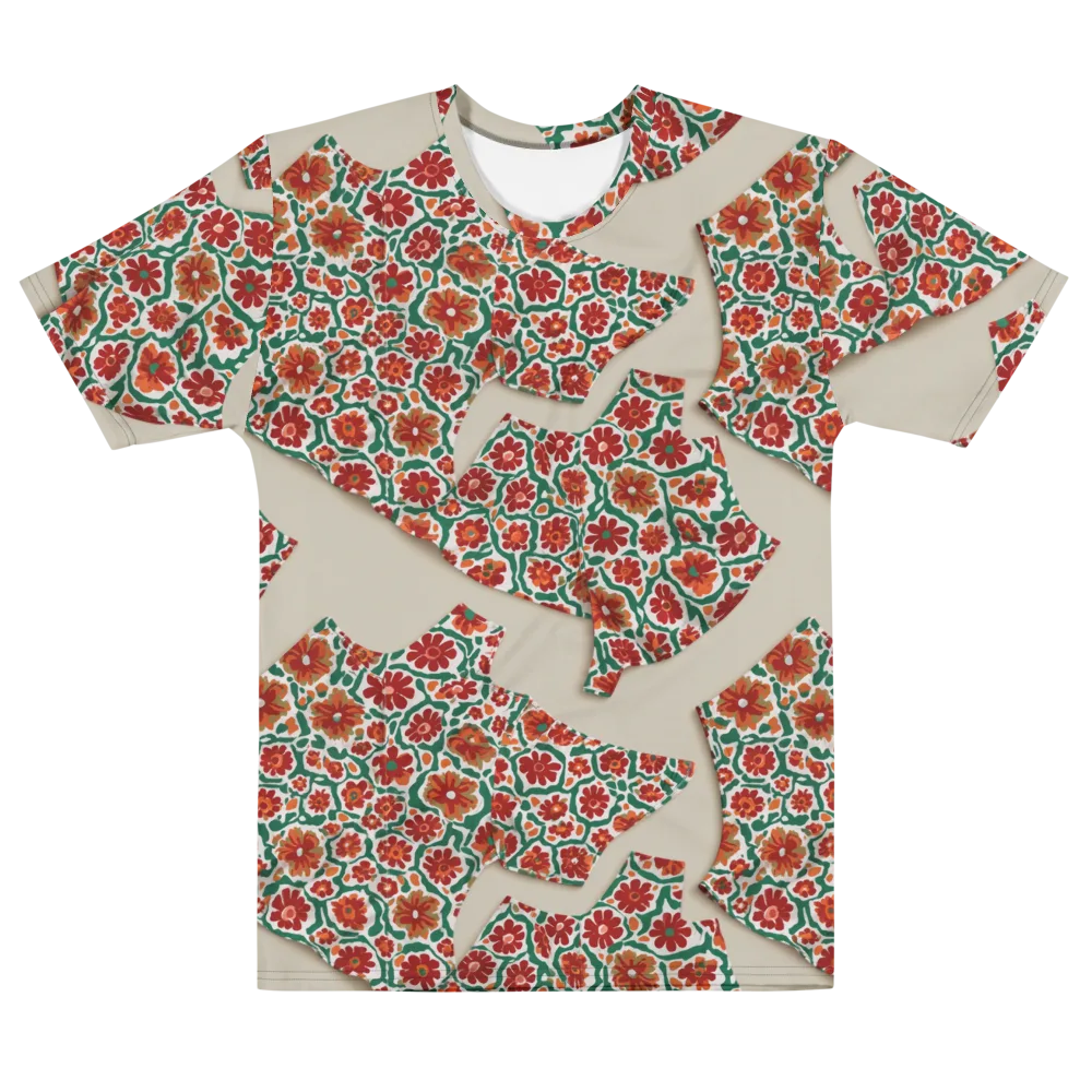 Carmine Garden on Men's Cotton Crew Neck T-Shirt — Front