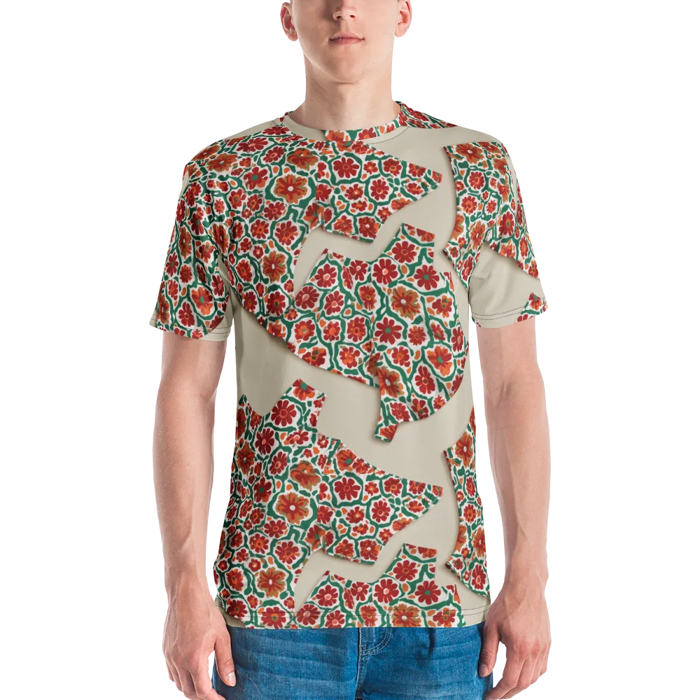 Carmine Garden on Men's Crew Neck T-Shirt — Front