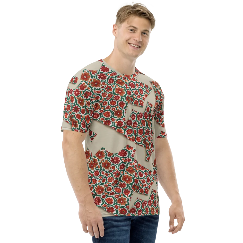 Carmine Garden on Men's Crew Neck T-Shirt — Right