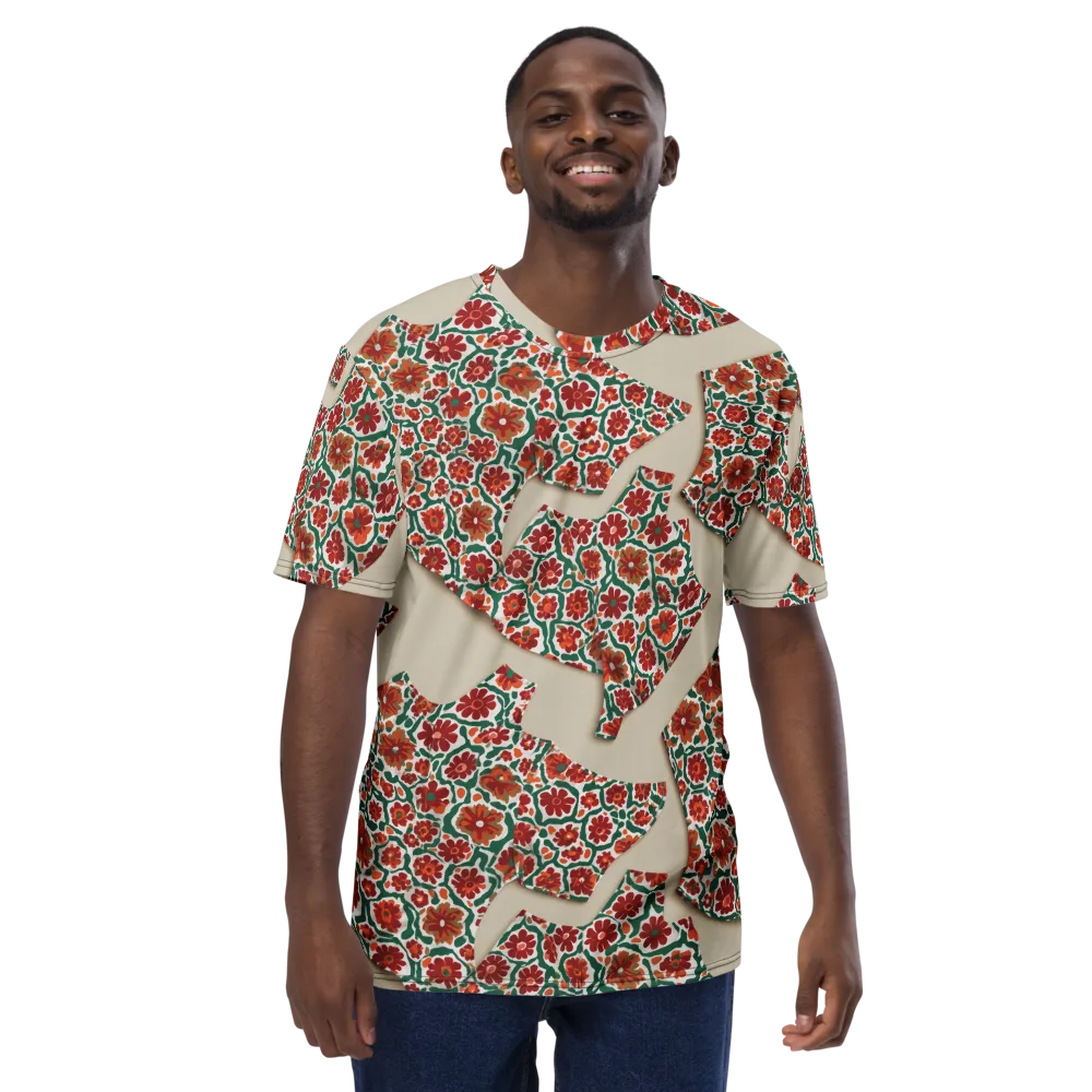 Carmine Garden on Men's Crew Neck T-Shirt — Front