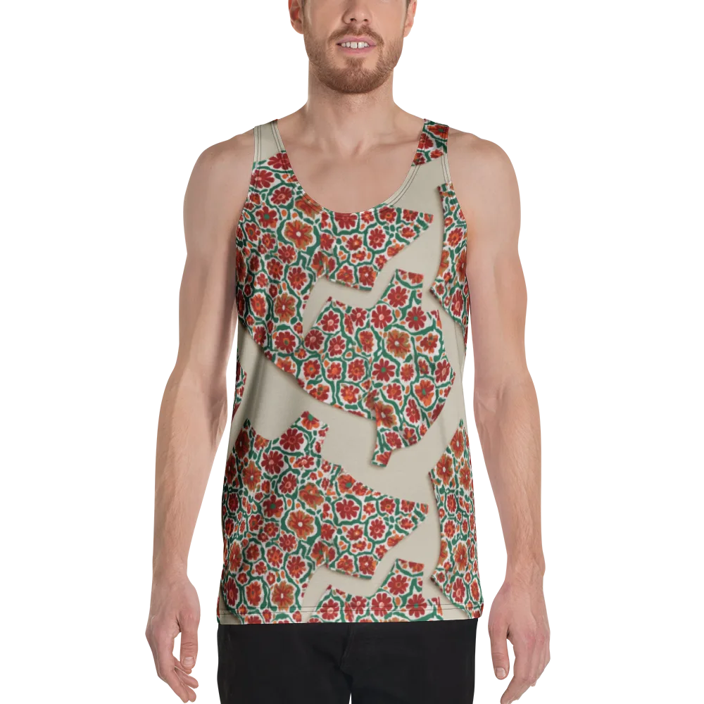 Carmine Garden on Men's Tank Top — Front