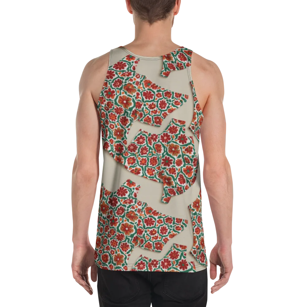 Carmine Garden on Men's Tank Top — Back