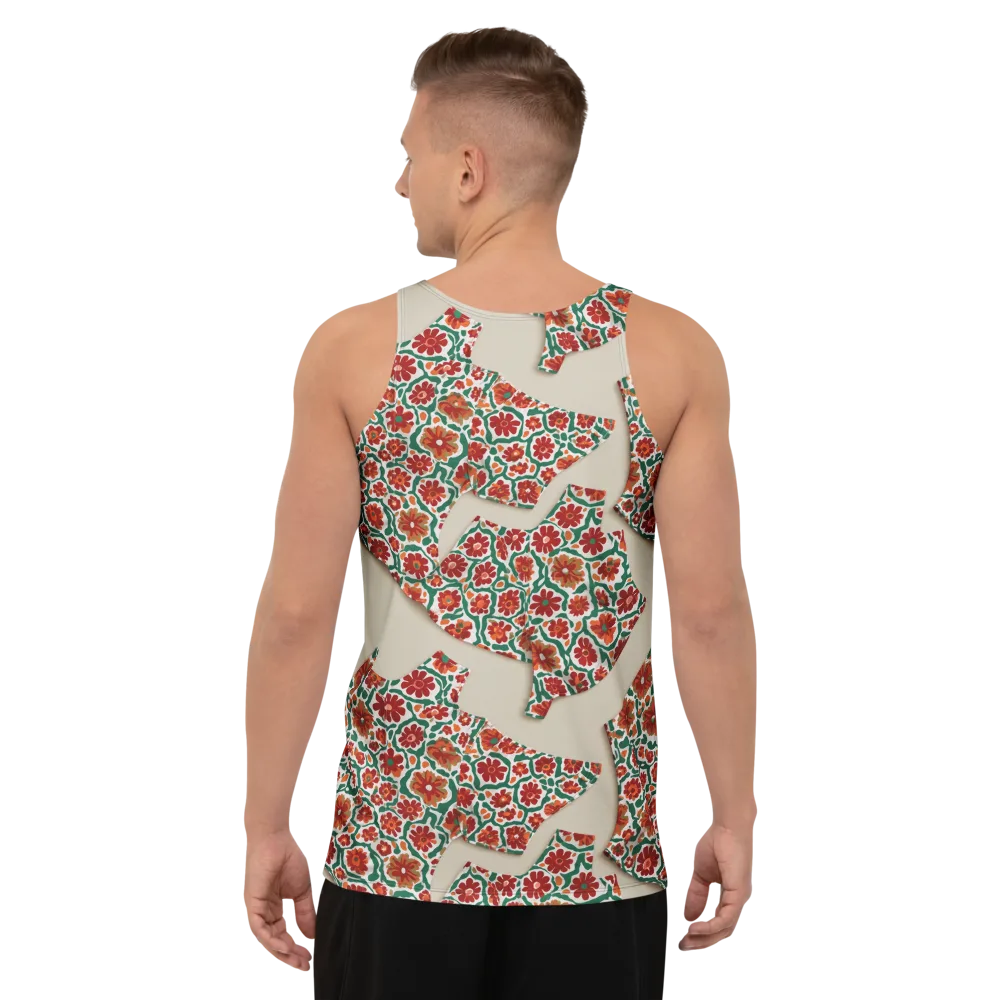 Carmine Garden on Men's Tank Top — Back