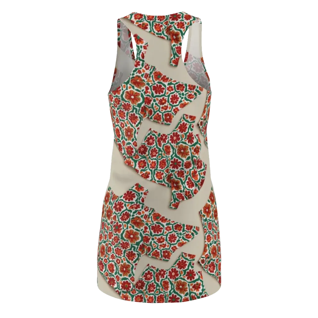 Carmine Garden on Racerback Dress — Back