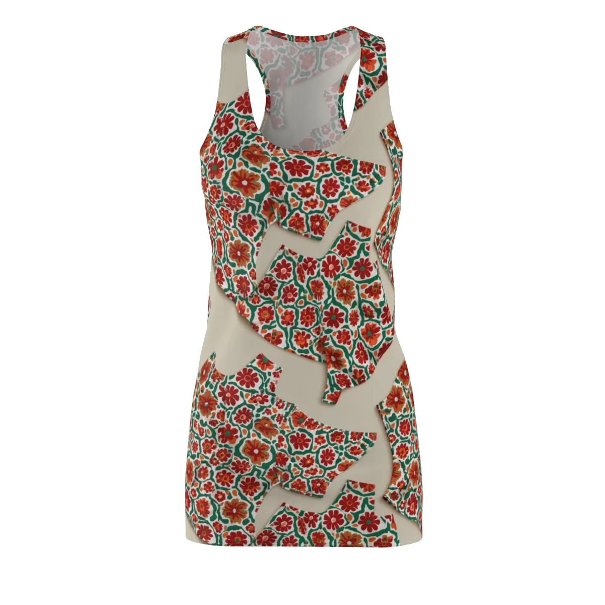 Carmine Garden on Racerback Dress — Front
