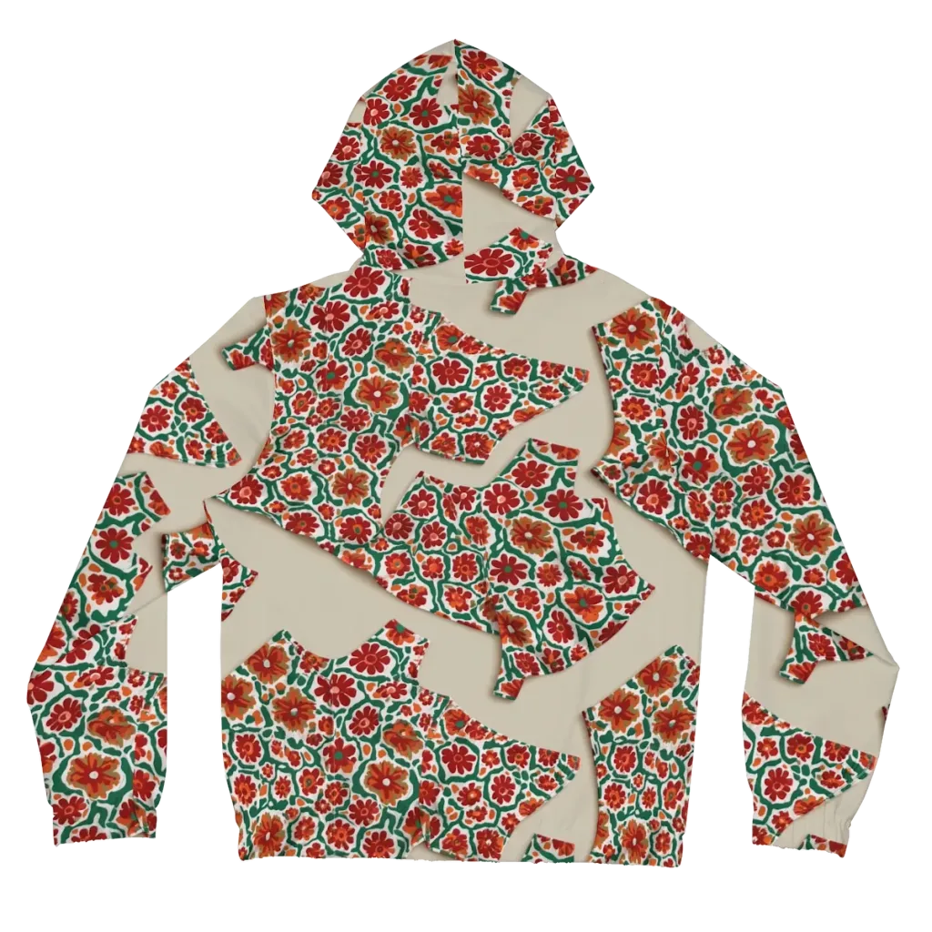 Carmine Garden on Women's Full-Zip Hoodie — Back