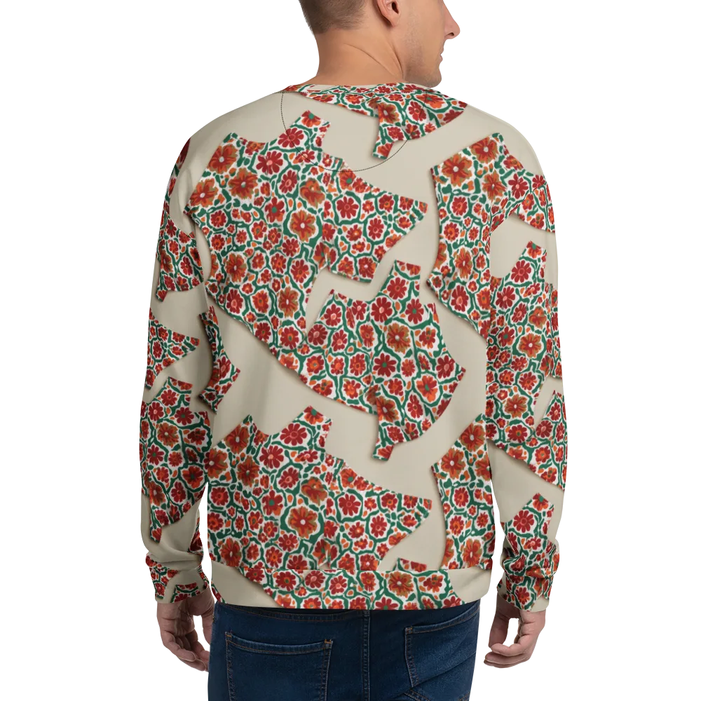 Carmine Garden on Sweatshirt — Back