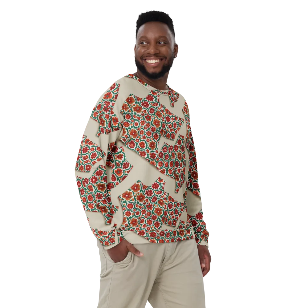 Carmine Garden on Sweatshirt — Front