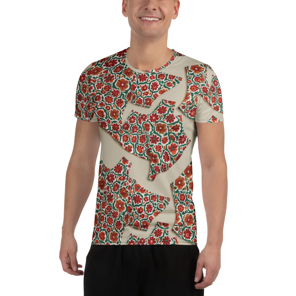 Carmine Garden on Men's Athletic T-Shirt — Front