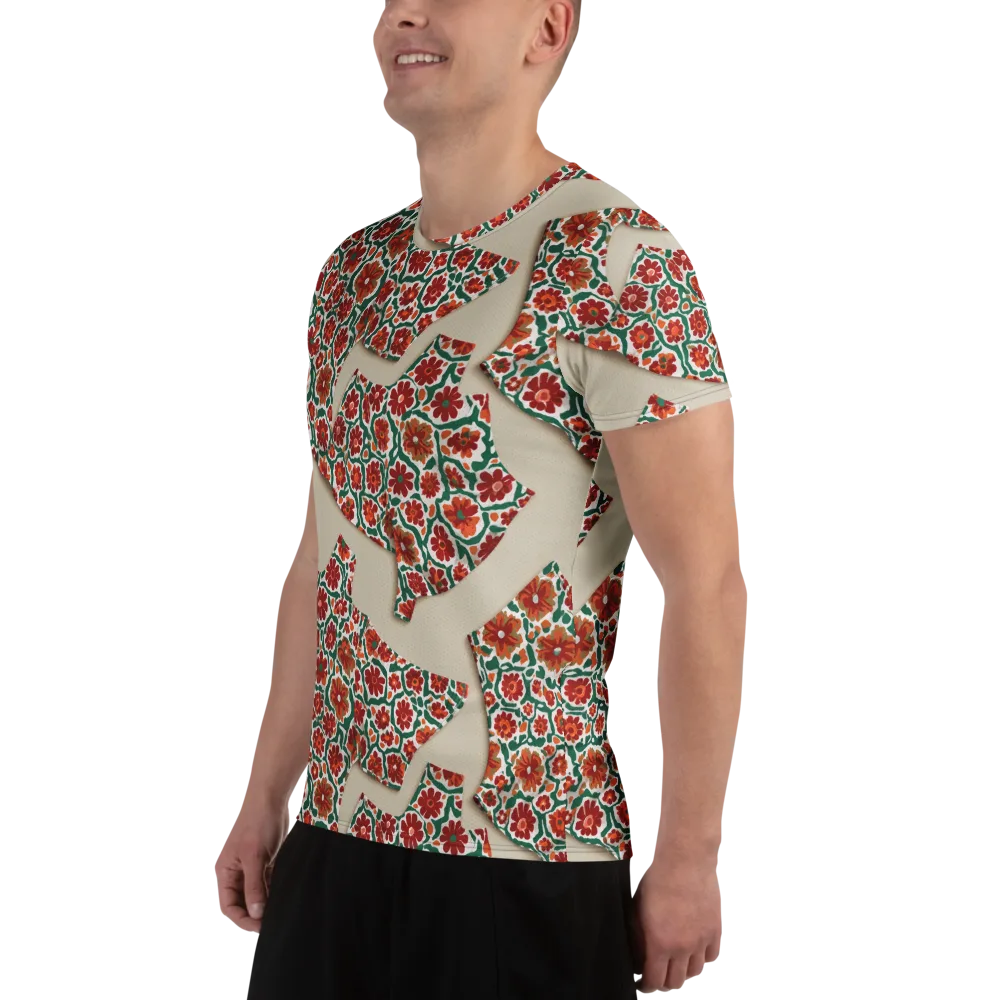 Carmine Garden on Men's Athletic T-Shirt — Left