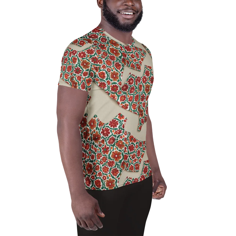 Carmine Garden on Men's Athletic T-Shirt — Right