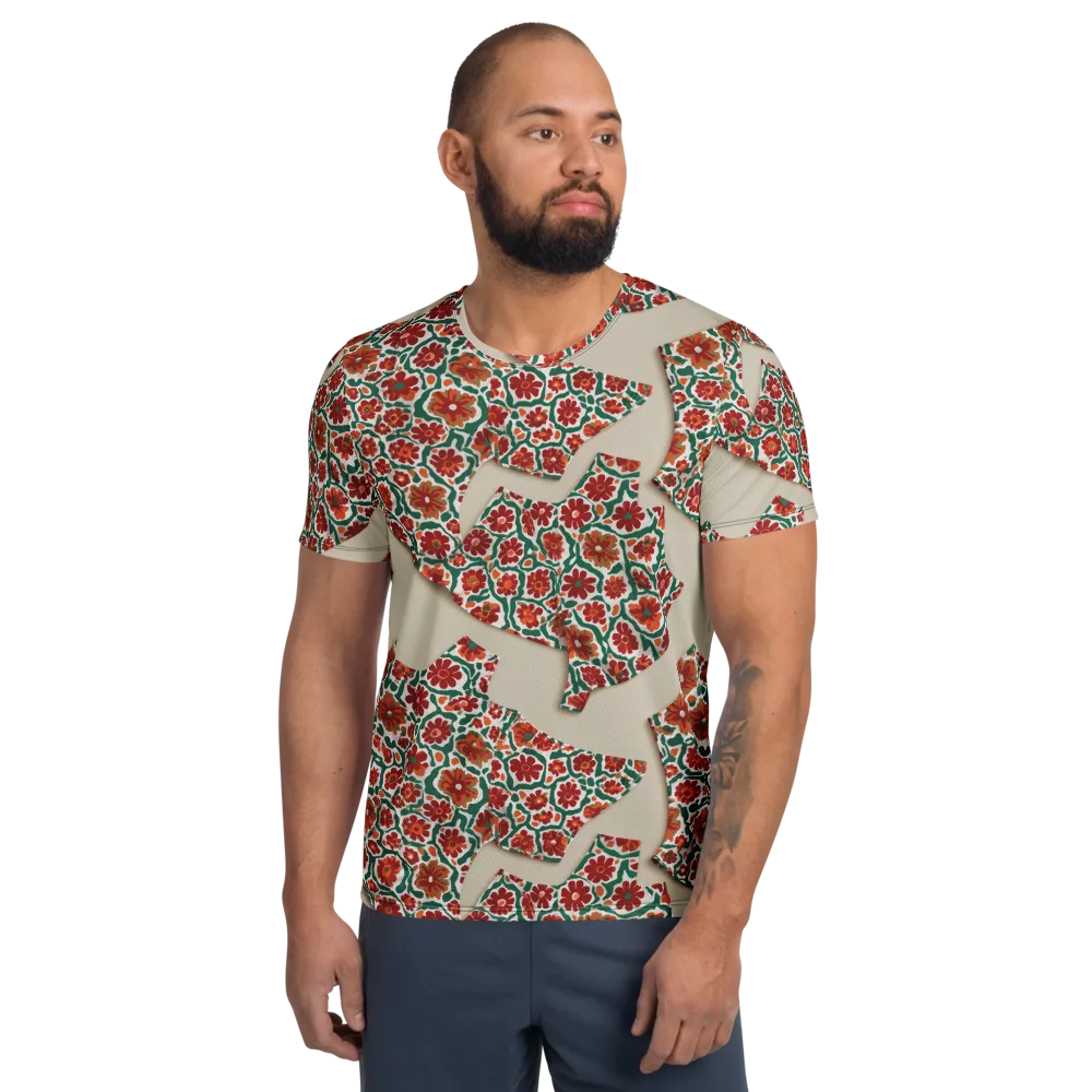 Carmine Garden on Men's Athletic T-Shirt — Front