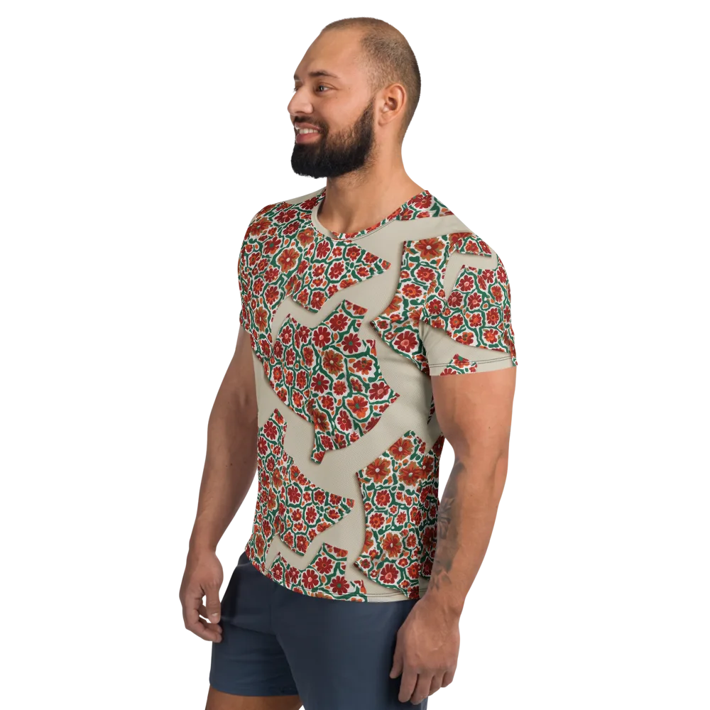 Carmine Garden on Men's Athletic T-Shirt — Left