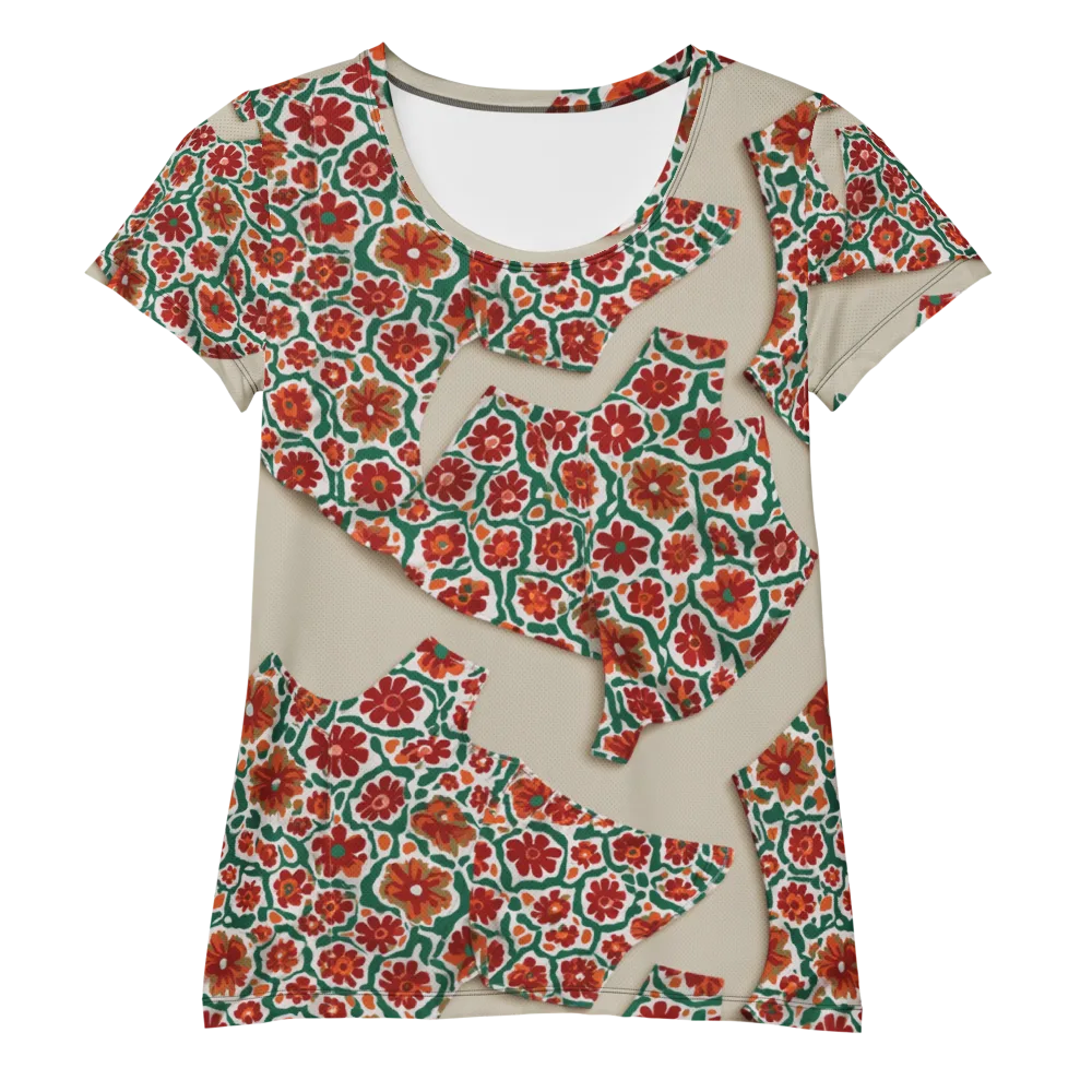 Carmine Garden on Women's Athletic T-Shirt — Front