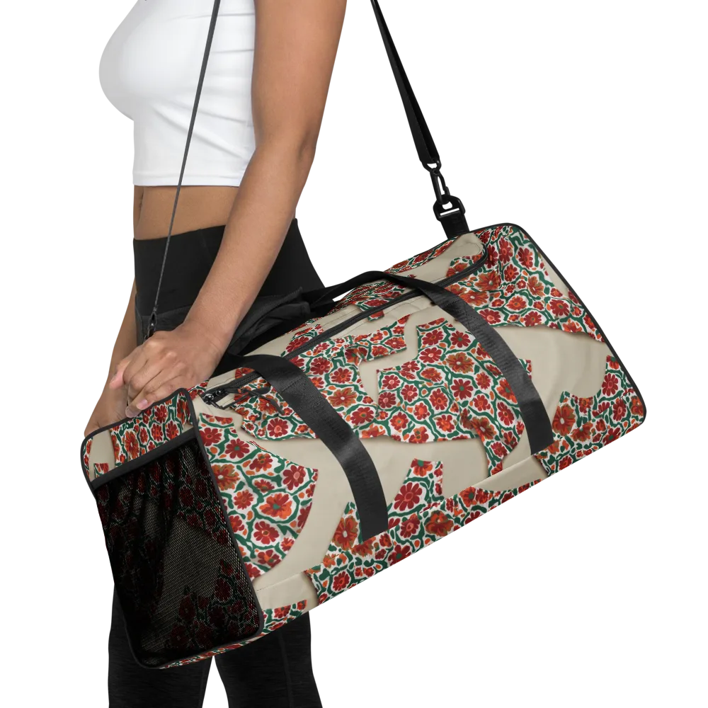 Carmine Garden on Duffle Bag — Front
