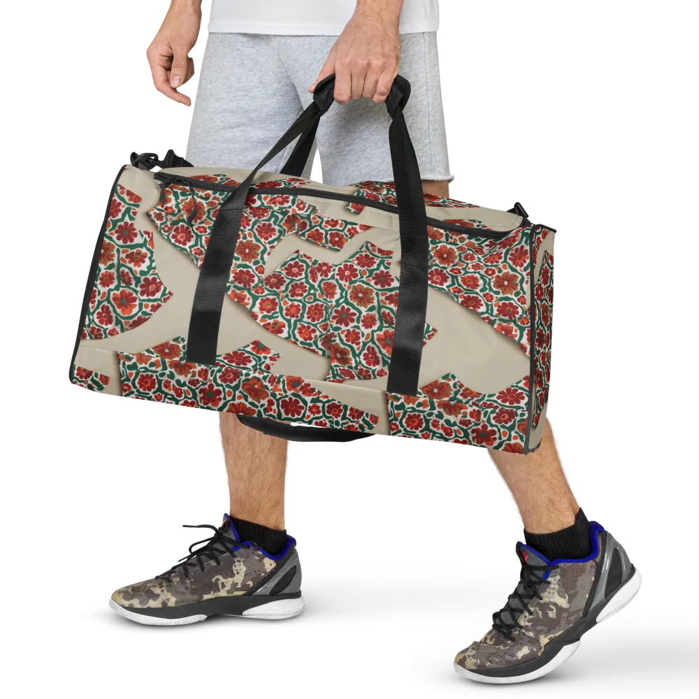 Carmine Garden on Duffle Bag — Front