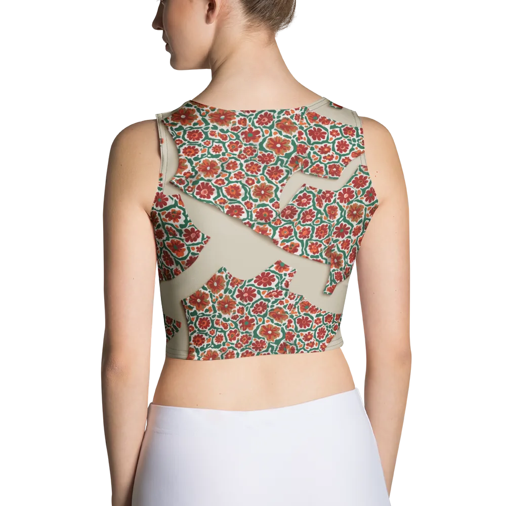 Carmine Garden on Crop Top — Back