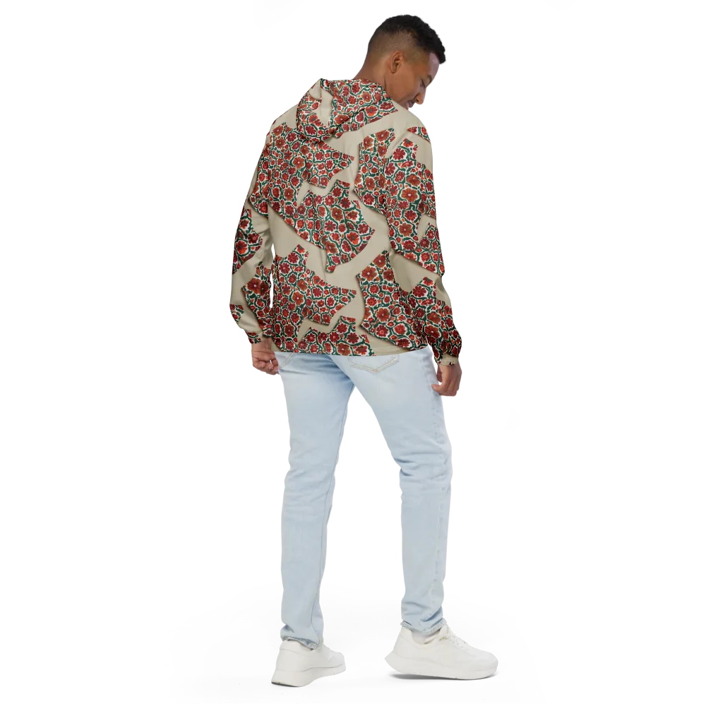 Carmine Garden on Men's Windbreaker — Back