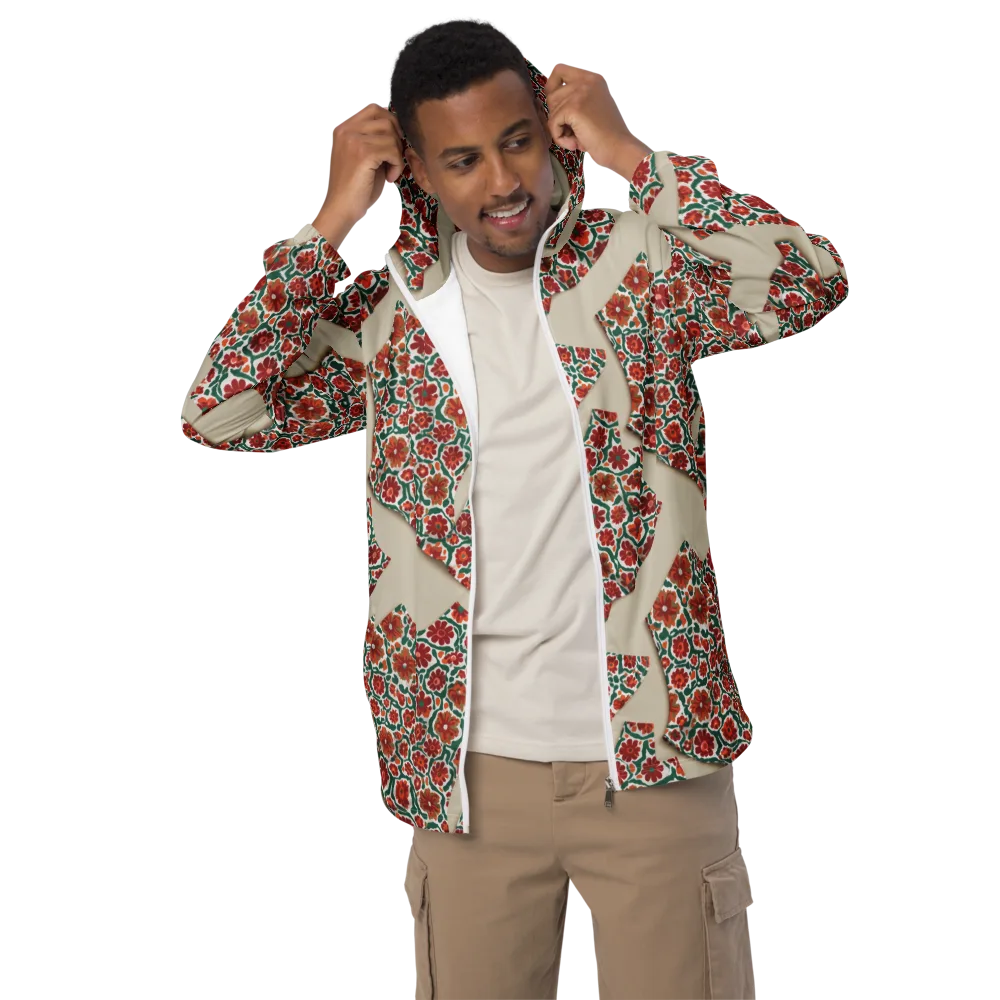 Carmine Garden on Men's Windbreaker — Front