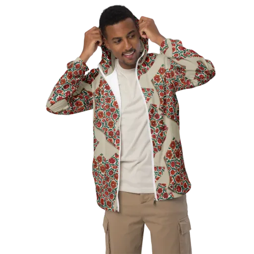 Carmine Garden on a Men's Windbreaker