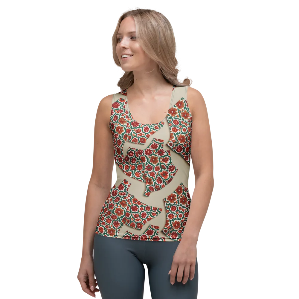 Carmine Garden on Women's Tank Top — Front