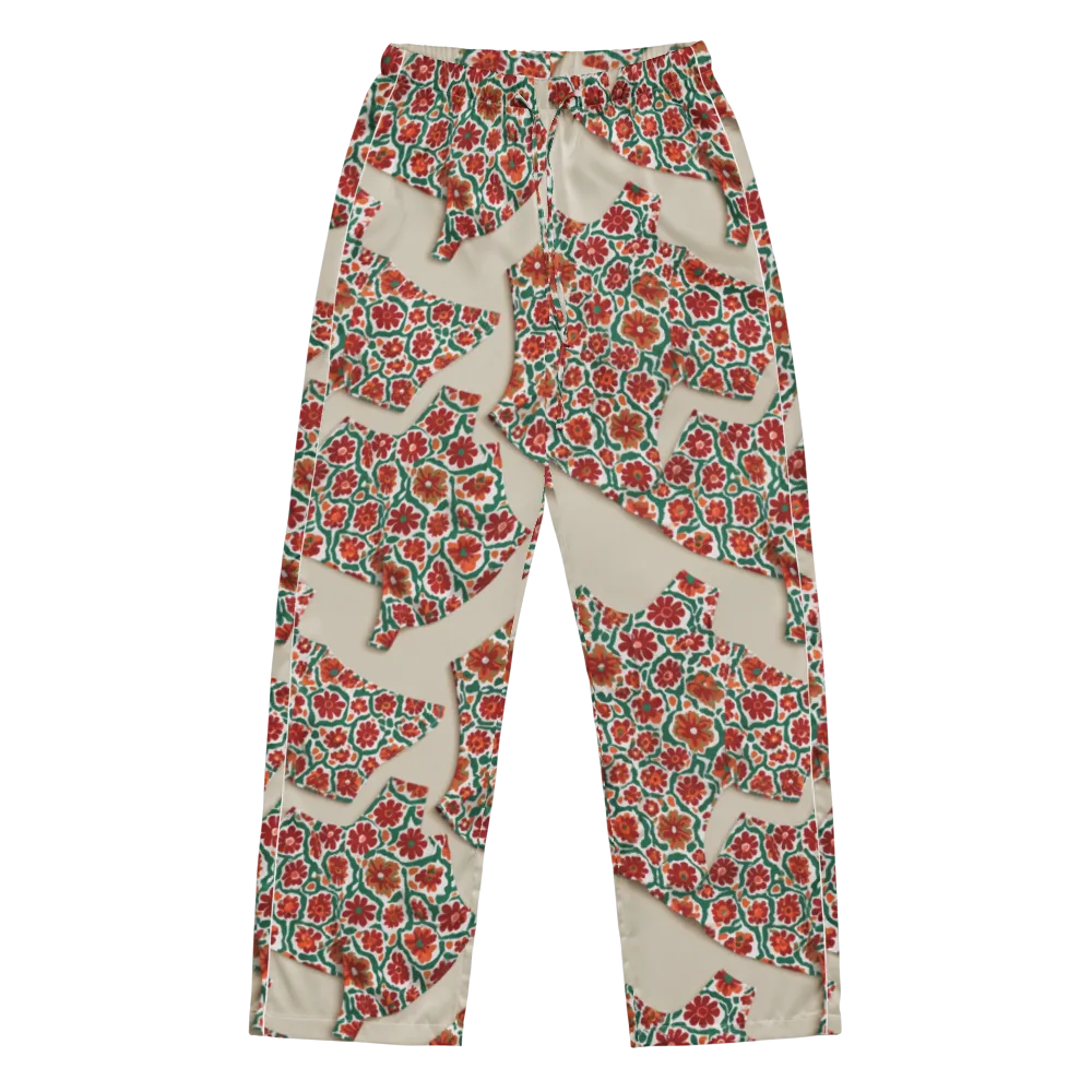 Carmine Garden on Women's Pajama Pants — Front