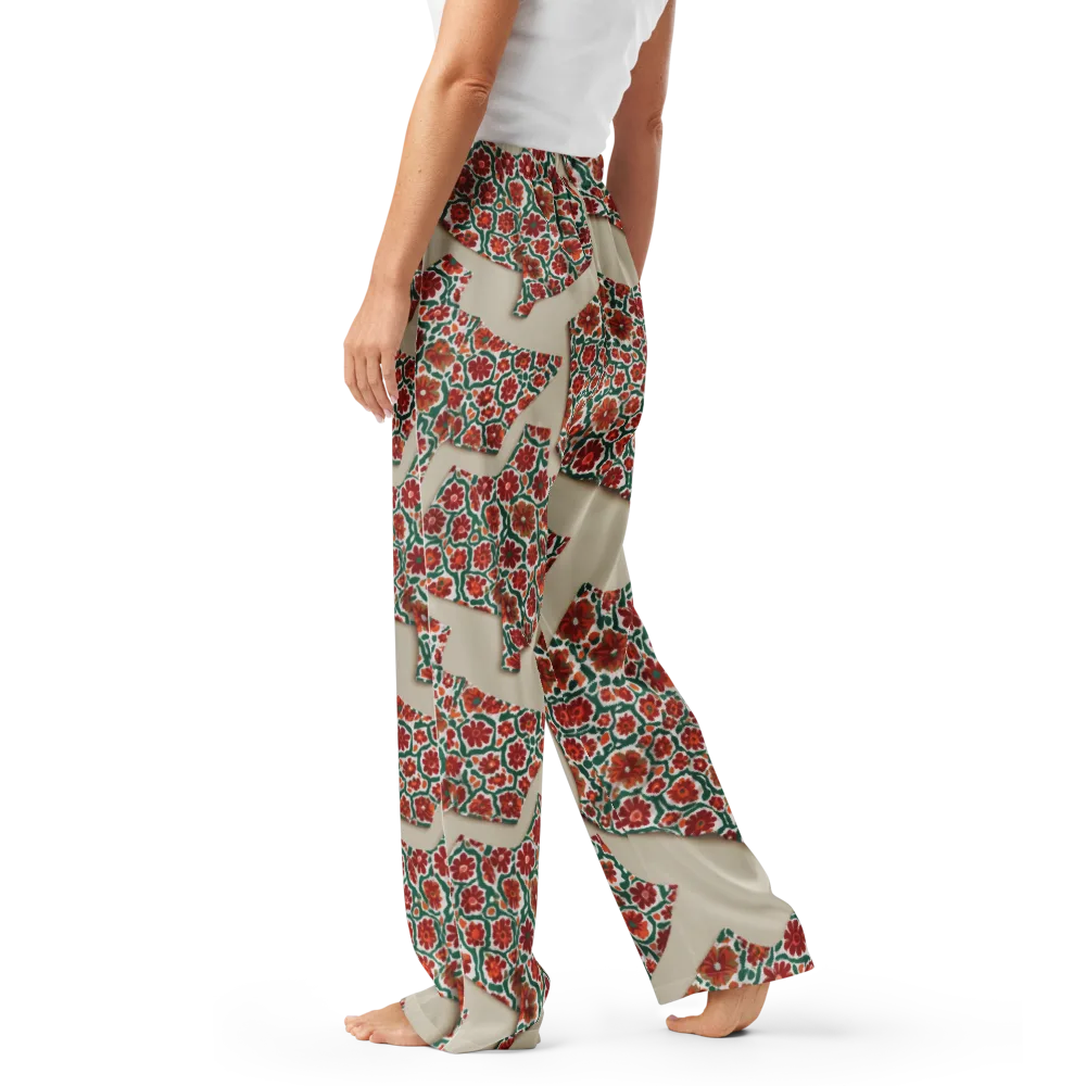 Carmine Garden on Women's Pajama Pants — Left