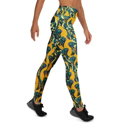 Canary Current on a Yoga Leggings