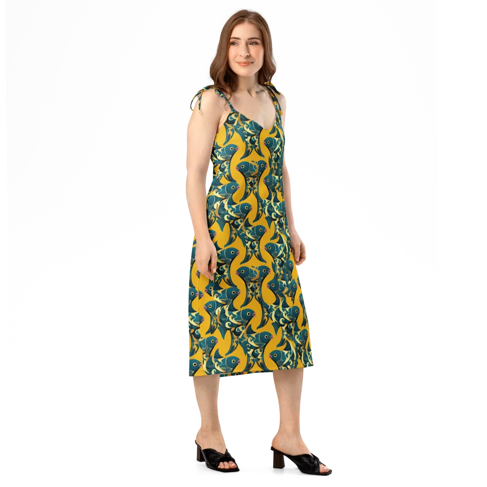 Canary Current on Slip Dress — Right Front