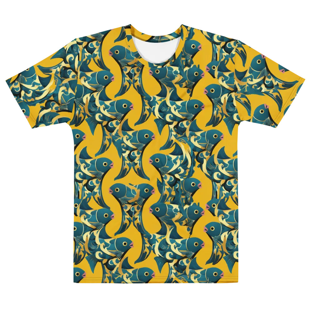 Canary Current on Men's Cotton Crew Neck T-Shirt — Front