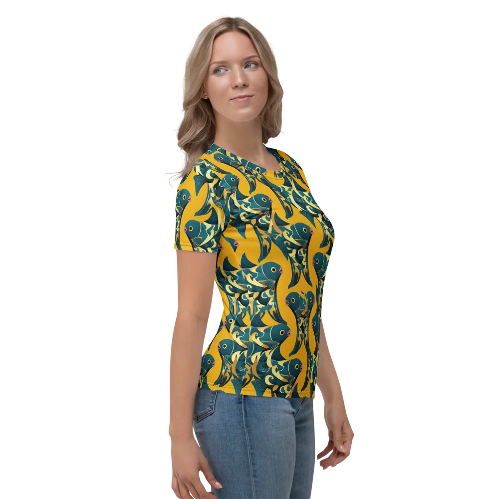 Canary Current on Women's Crew Neck T-Shirt — Right