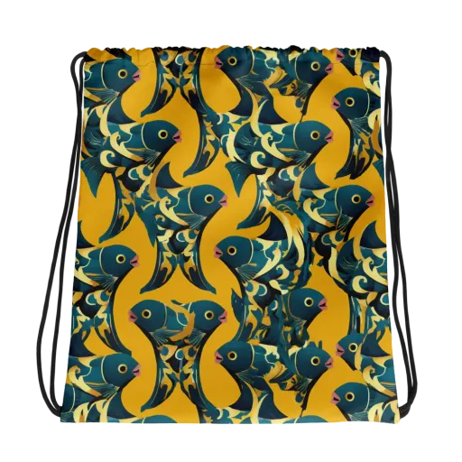 Canary Current on a Drawstring Bag