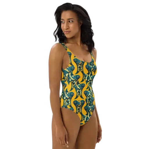 Canary Current on a One-Piece Swimsuit