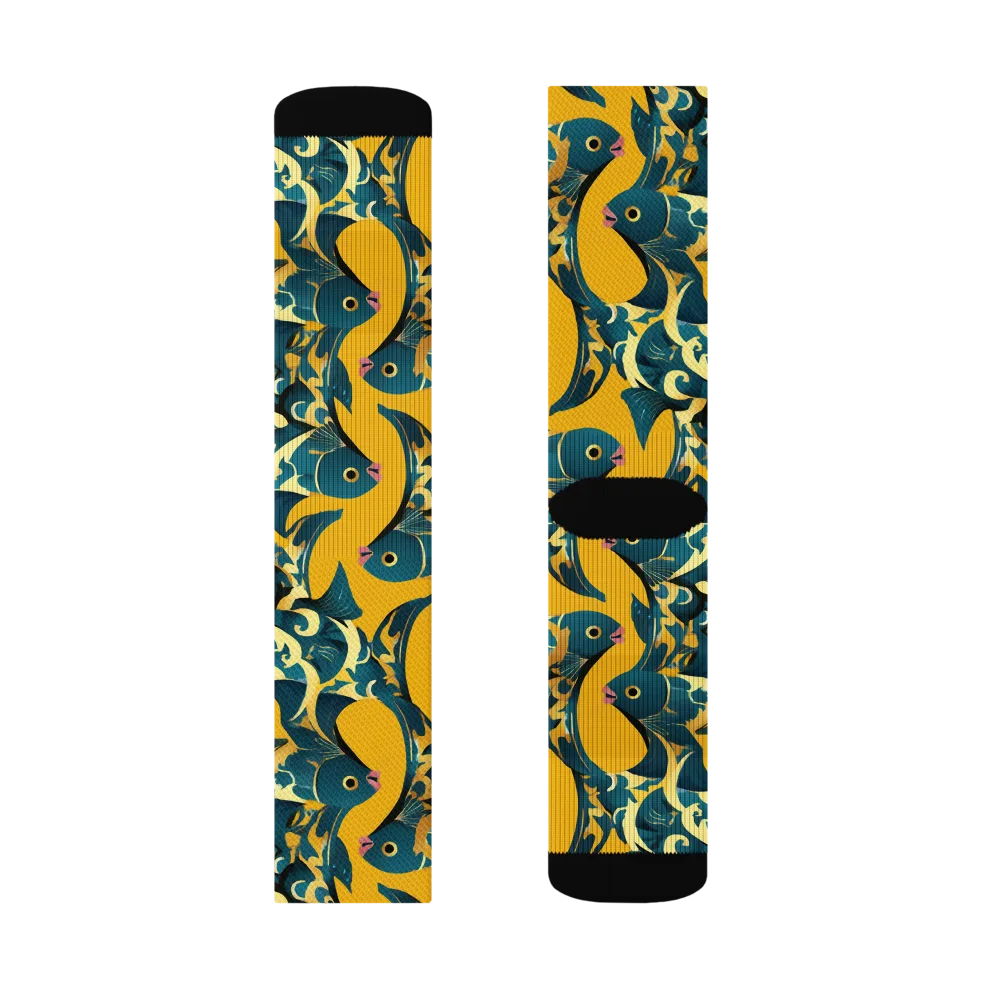 Canary Current on Socks — Left Sock