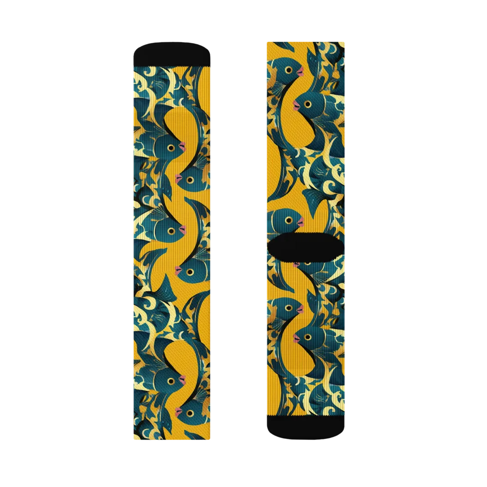 Canary Current on Socks — Right Sock