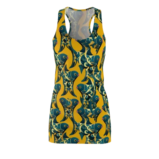 Canary Current on a Racerback Dress