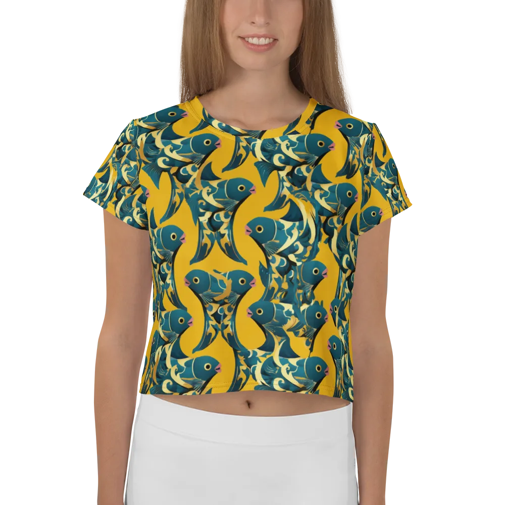 Canary Current on Crop Tee — Front