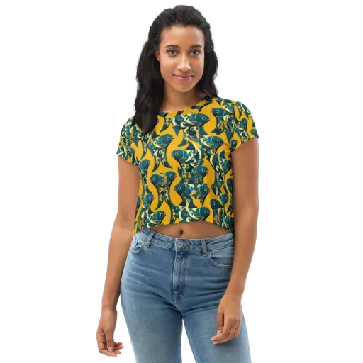Canary Current on a Crop Tee