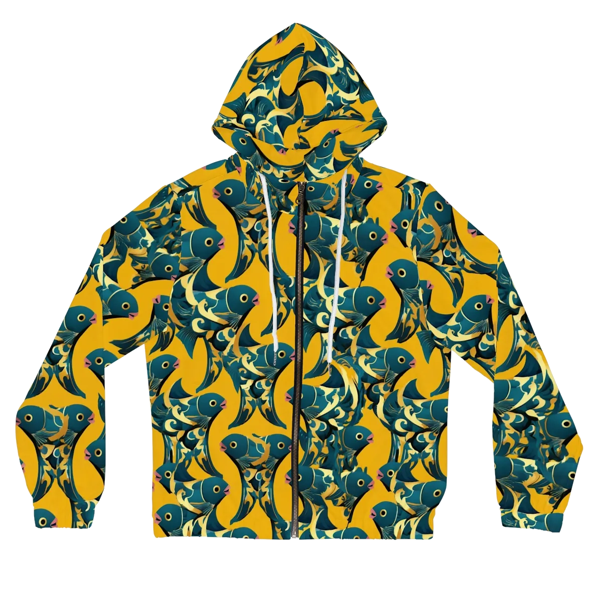 Canary Current on Women's Full-Zip Hoodie — Front