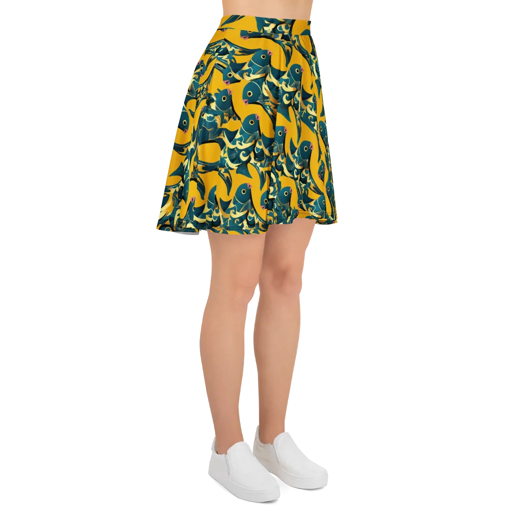 Canary Current on Skater Skirt — Right