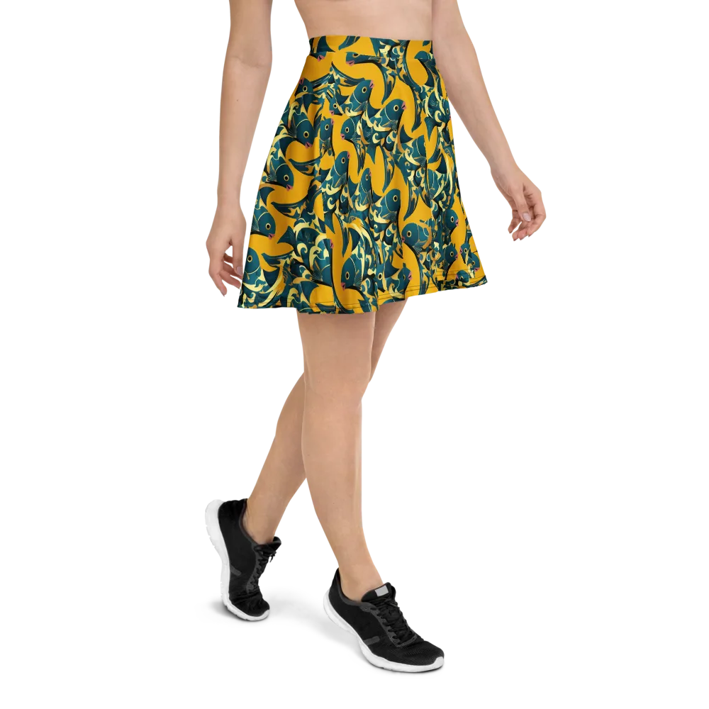 Canary Current on Skater Skirt — Right
