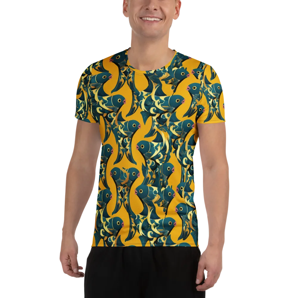 Canary Current on Men's Athletic T-Shirt — Front