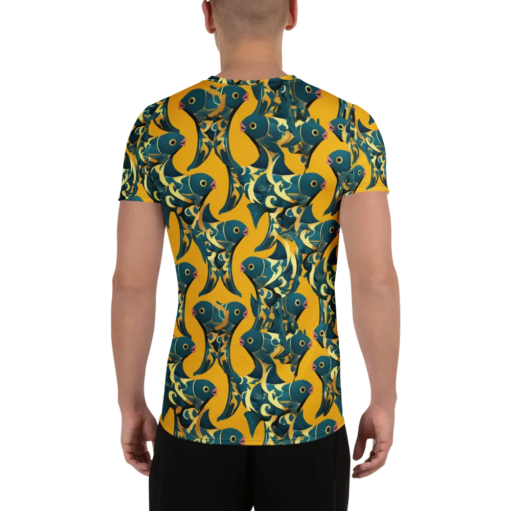 Canary Current on Men's Athletic T-Shirt — Back