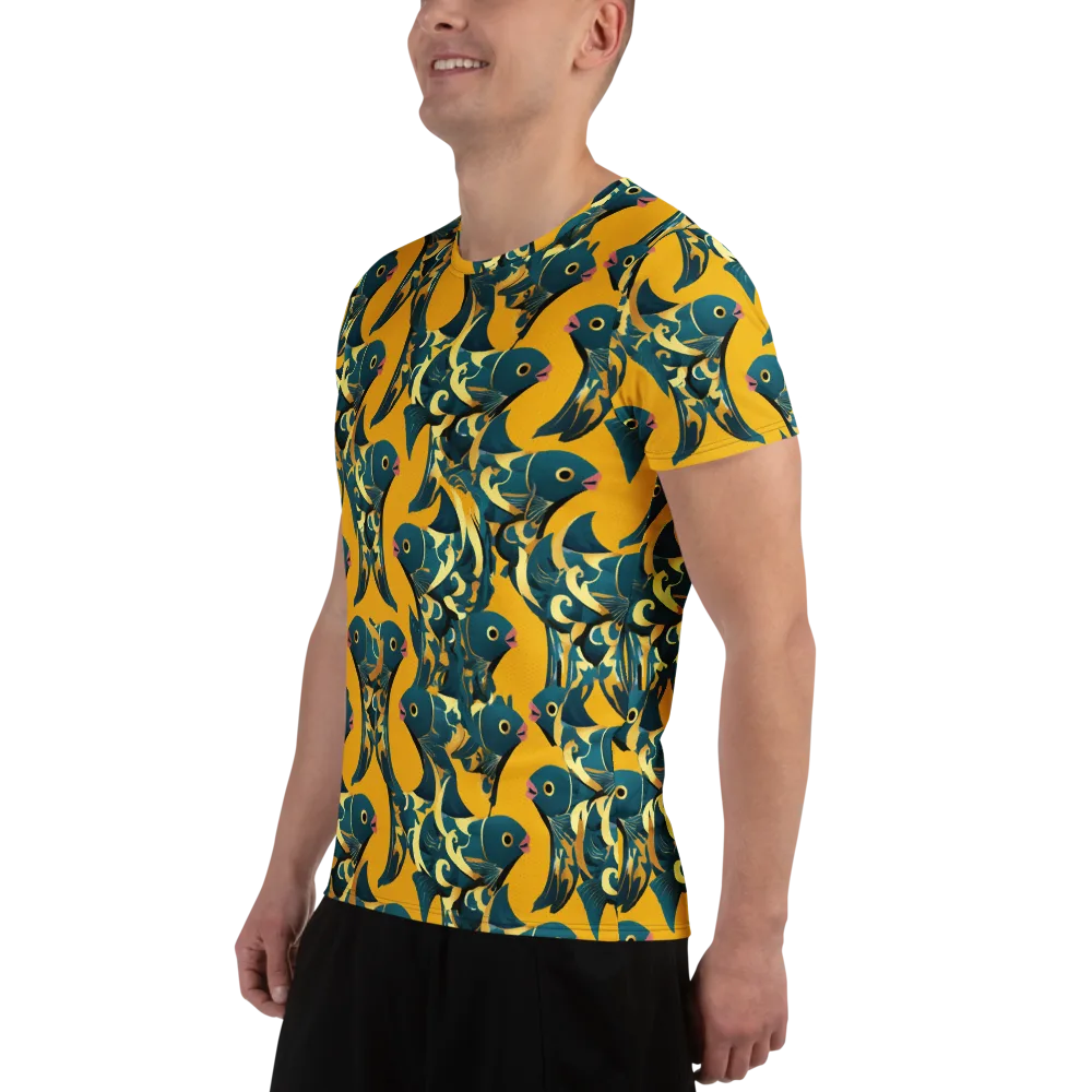 Canary Current on Men's Athletic T-Shirt — Left